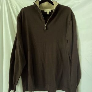 Vintage 100% wool quarter zip pull over